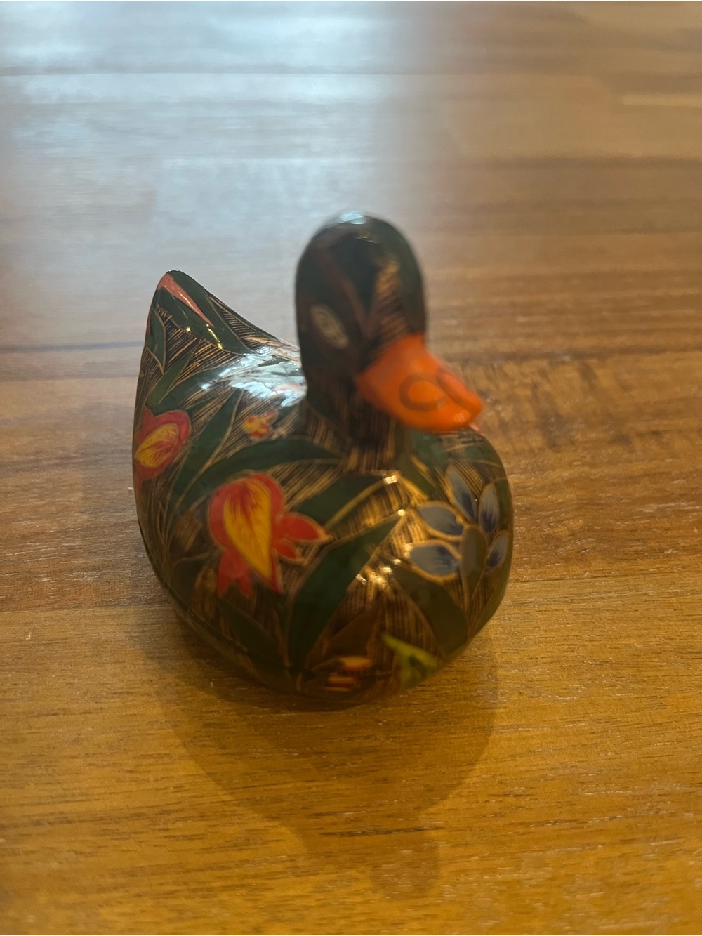 Vintage Kasmiri Paper Mache Duck tricket box